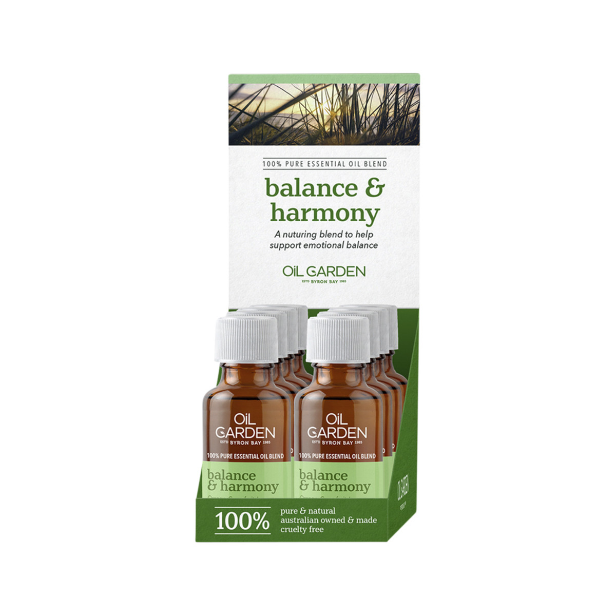 Oil Garden Essential Oil Blend Balance & Harmony 25ml x 8 Display